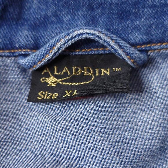 Aladdin Las Vegas Denim Jacket Size XL Embroidered Genie Lamp - Picture 5 of 6